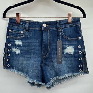 Dollhouse Dark Wash Andie Distressed Jean Shorts Size 7 Juniors